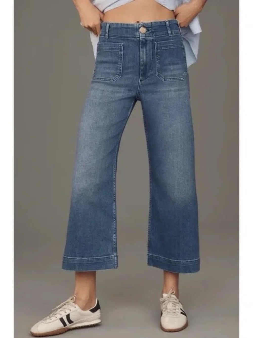 Anthropologie Maeve The Colette Crop Wide-Leg Jeans Size 25